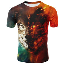 Load image into Gallery viewer, 2019 Newest Wolf 3D Print Animal Cool Funny T-Shirt Men Short Sleeve Summer Tops Tees Fashion t shirt size XXS-4XL Free Shipping
